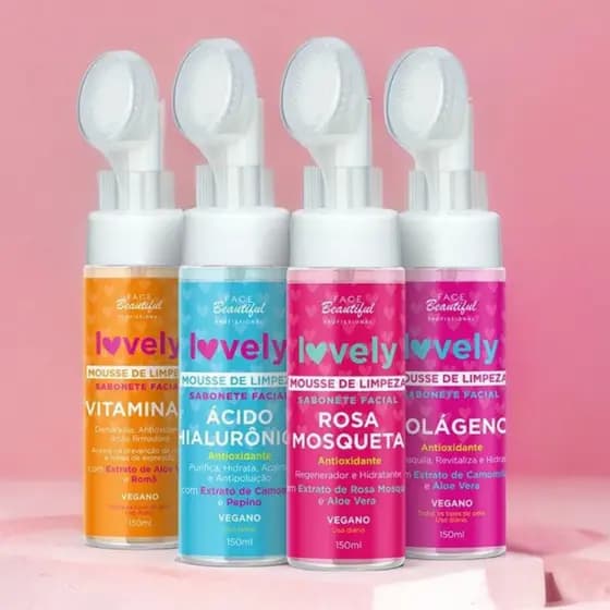 Mousse de limpeza sabonete facial (Vitamina C , colágeno e rosa mosqueta) - Face beautiful