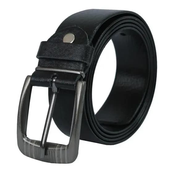 Cinto Belt Largo Masculino Social Couro Preto 3,5Cm