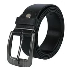 Cinto Belt Largo Masculino Social Couro Preto 3,5Cm
