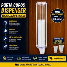 Suporte dispenser de copos descartáveis de Parede de Água / Acqua Fure, para copos 200/180ml