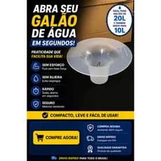 Abridor Furador da tampa do Galão e Garrafão Água Mineral 10 ou 20 Litros Bomba Manual Acqua Fure