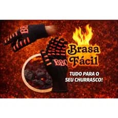 02 Luvas Térmicas (1 Par) até 248 °c Luva Churrasqueiro Churrasco Forno Cozinha Área Gourmet