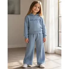 Conjunto Infantil Agasalho Moletom com Capuz e Calça Wide Legends Moda Inverno Menina