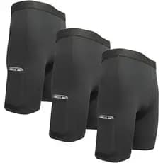 Kit 3 Bermuda Short Ciclista Corrida Térmico Masculina com Proteção UV para Atividades ao Ar Livre Treino Academia Fit