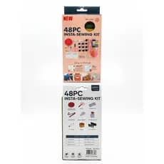 Kit Ferramenta Portátil Costura 48pçs - Fita Métrica/Passador/Afinetes/Linha colorida/Agulha/Tesoura/