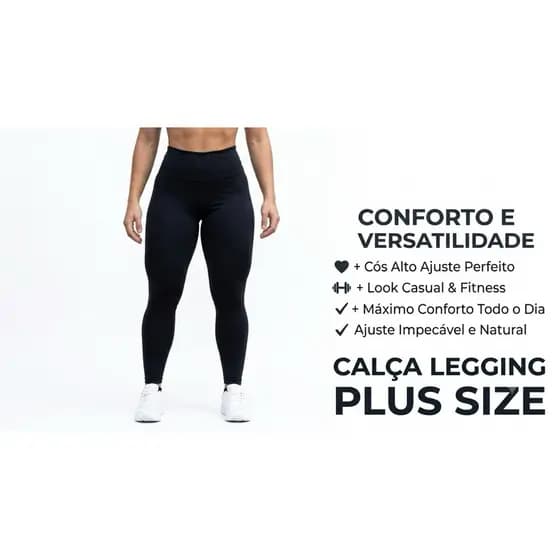 Legging Plus Size Feminina Peluciada Por Dentro Calça Flanelada