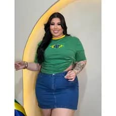 Camiseta Plus Size Feminina Copa do  mundo