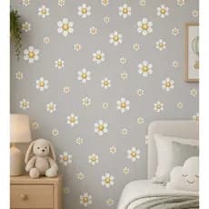 Kit Adesivos de Parede Flor Margaridas Autocolante Decoração Infantil
