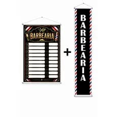 Kit 2 Banners Barbearia Arte Pronta Lona A Prova D`Água