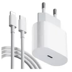 Carregador De Parede Ultra Rápido Com Saída USB-C Power Delivery 20W e Cabo De Carregamento Para iPhone SE X Xr iphone 11 Pro 11 Pro Max iphone 12 12 Pro 12 Pro Max Mini T