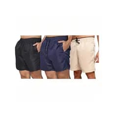 KIT3 Bermudas Masculinas Shorts Seca Rápido Surf Estampada Praia Tactel Adulto Shorts liso