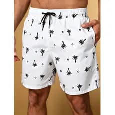 Bermudas Coqueiro Masculinas Shorts Seca Rápido Surf Estampada Praia Tactel