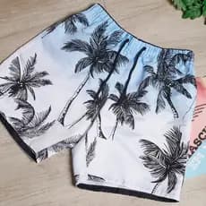 Bermudas Masculinas  Shorts Seca Rápido  Surf Estampada Praia Tactel  Adulto Shorts