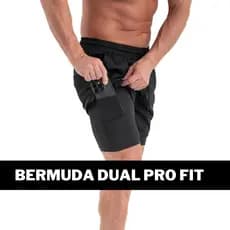 kit 2 Bermudas Academia Masculina de Alta Compressão SPORT FIT sports