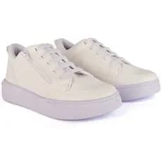 Tênis Feminino Casual c/ Zíper Lateral Conforto Sapato Sola Plataforma 4cm Leve Macia Antiderrapante