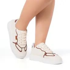 Tênis Feminino Casual Street com Cadarço Sola Alta Design Moderno Confortavel