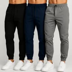 Kit 3 Calça Jogger Tactel com Elastano para Treino Esportiva Masculina academia corrida bicicleta