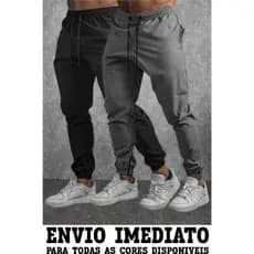 Kit 2 Calça Academia Com Elastano tactel Esportiva Masculina