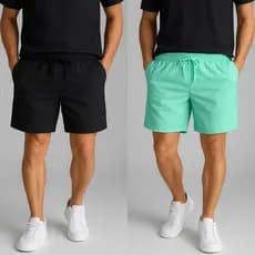 kit 2 bermuda masculina tactel com elastano short academia masculino