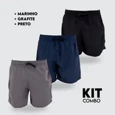 Kit 3 Shorts Praia Masculino Elastano Bermuda Academia Corrida Verão Com Bolso Telado