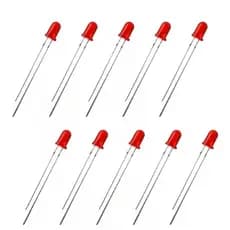 Kit Led Difuso Vermelho - 3Mm - 100 Peças