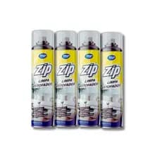 Kit 4 Limpa Estofado Zip Spray 300ml – Remove Sujeira Sofá, Carro, Estofados e Colchão