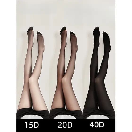 Fio15/20/40 Meia Calça l Classica Fina Efeito Transparente  Modelo Europeu Elegante Para Trabalho Esporte Fino Poliamida