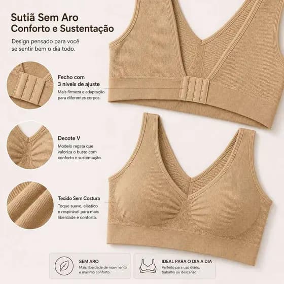 Sutiã Top Regata Com Bojo CORES E/OU ESTAMPA SORTIDAS/ALEATÓRIA