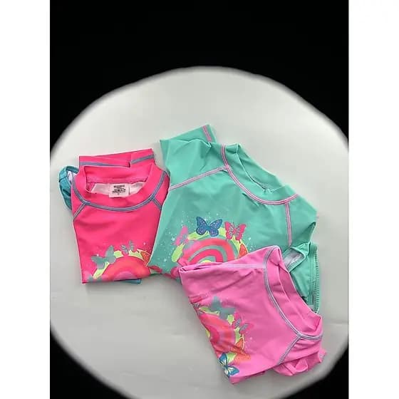 Conjunto infantil Biquíni Blusa Proteção UV50+ Menina Piscina Verão natação