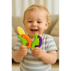 Kit 2 Facas Antistress Gravidade Bananinha Fidget Pop Brinquedo Sensorial Relaxa Stress