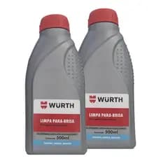 Kit 2x Limpa Para Brisas E Vidros Automotivo Wurth 500ml