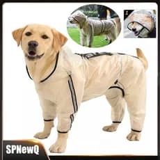 Capa De Chuva Transparente Impermeável Para Cachorros