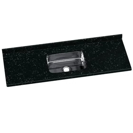 Tampo de Pia Mármore Sintético Com Cuba Inox Rorato 150x55cm