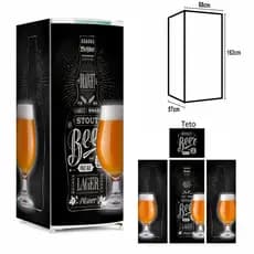 Adesivo Envelopamento De Geladeira Md162 Tema Cerveja Beer BE169