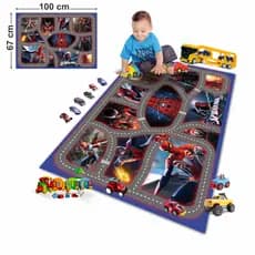 Tapete de lona Ilustrativo Pista de Carrinho ARANHA 67x100cm Playmat mini Mod TP21