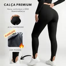 Calça Feminina Legging Gringa Com Pezinho PREMIUM Super Grossa Peluciada Flanelada ZERO Transparência