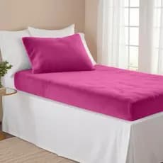 Jogo De Lençol Solteiro 2 Peças Plush Manta Flannel - Pink
