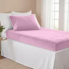 Jogo De Lençol Solteiro 2 Peças Plush Manta Flannel - Rosa Bebê