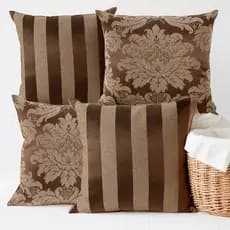 4 Capas de Almofadas Decorativas Em Tecido Jacquard Adamascado 45x45cm - Várias Cores