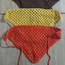 Bandana de crochê, charme e elegância para seu estilo