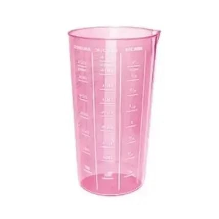 Copo Medidor Rosa Graduado de Plástico 500ml