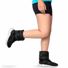 Par Caneleira 1kg Peso Tornozeleira Preta Academia Treino Pernas Glúteos Fitness