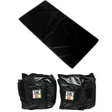 Kit Fitness com Colchonete + Par de Caneleiras 1kg preto