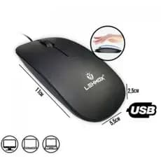 Mouse com fio  Óptico Ergonômico 3 Botões Office Ultra usb Lehmox