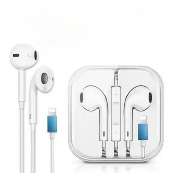 Fone De Ouvido Com Fio Entrada Lightning EarX Com Microfone Para IPhone 7 ao 12