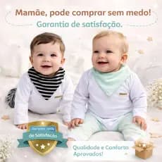 Kit Bebê Masculino 3 Peças Body Manga Longa Calça Bandana Algodão Confortável Envio Imediato