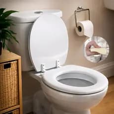 Assento Sanitário Almofadado Com Tampa De Vaso Banheiro Universal Cor Branco
