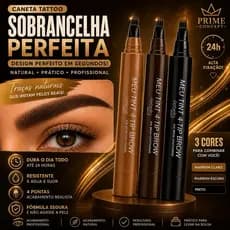 Caneta para Sobrancelha Fio a Fio Efeito Microblading  Preenche Falhas Efeito Natural
