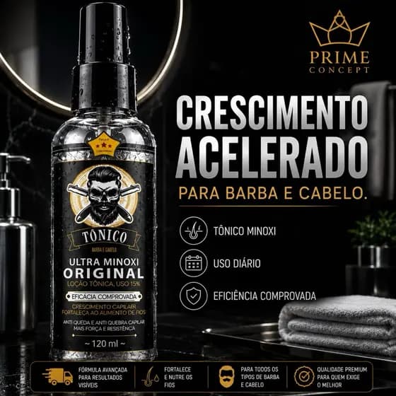 Tônico Capilar Ultra Minoxi D’lust 120ml Original Crescimento Barba Cabelo Sobrancelha Antiqueda