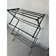 Varal Portátil de Roupas Vertical de Chão Dobrável Compacto 3 Andares